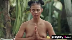 Play Yoga Lessons with Busty MILF Daniella Smith and a Flexible Teen